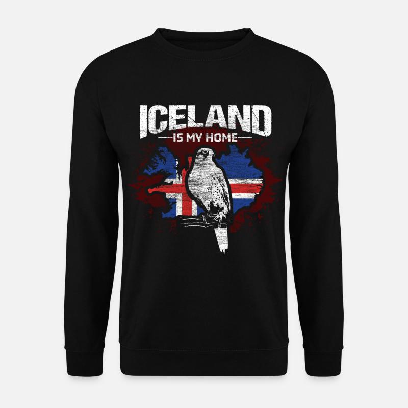 Island Wikinger Herkunft - Unisex Pullover - Schwarz
