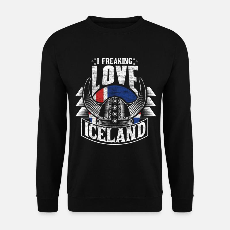 Island Wikinger Staat Geschenk - Unisex Pullover - Schwarz
