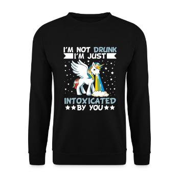 Magical Mythical Clouds Drunkard Beer Rainbow Top - Sweat-shirt Unisexe - noir - Devant - Alina (178cm) & Michal (187cm)