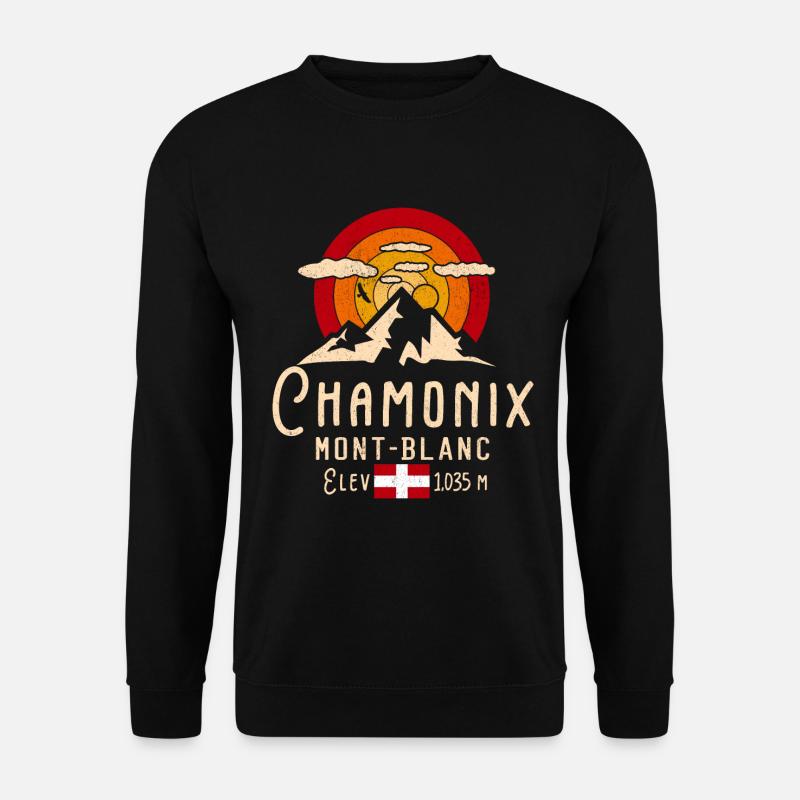 Chamonix Englische Alpen - Unisex Pullover - Schwarz