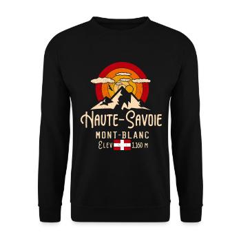 Haute Savoie - Unisex Pullover - Schwarz - Vorne - Alina (178cm) & Michal (187cm)