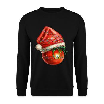 Tomate de Noël - Sweat-shirt Unisexe - noir - Devant - Alina (178cm) & Michal (187cm)