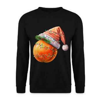 Christmas Peach - Unisex Sweatshirt - black - Front - Alina (178cm) & Michal (187cm)