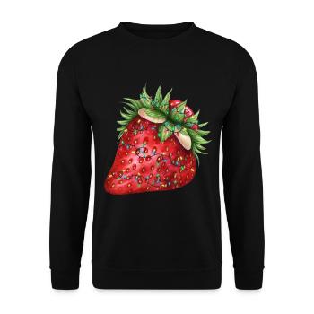 Fraise de Noël - Sweat-shirt Unisexe - noir - Devant - Alina (178cm) & Michal (187cm)