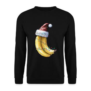 Banane de Noël - Sweat-shirt Unisexe - noir - Devant - Alina (178cm) & Michal (187cm)
