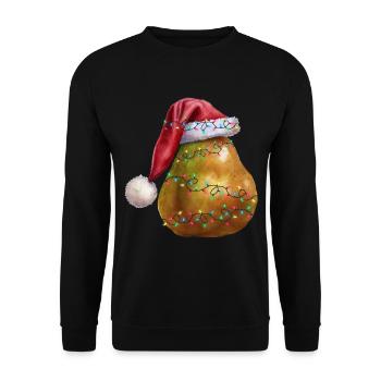 Poire de Noël - Sweat-shirt Unisexe - noir - Devant - Alina (178cm) & Michal (187cm)