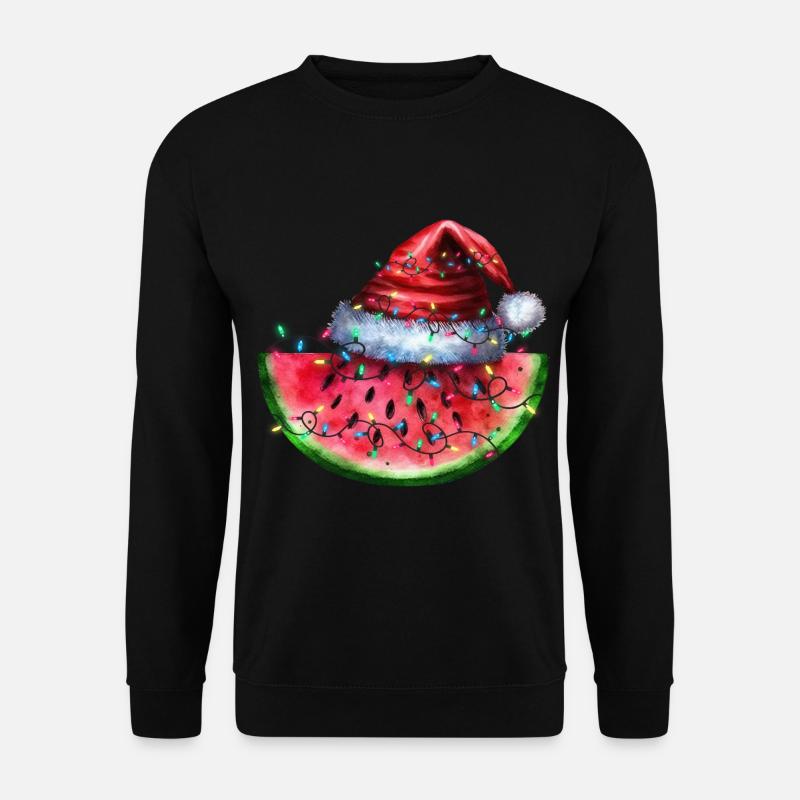 Pastèque de Noël - Sweat-shirt Unisexe - noir