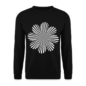 Psychedelisches Muster schwarz weis - Unisex Pullover - Schwarz - Vorne - Alina (178cm) & Michal (187cm)