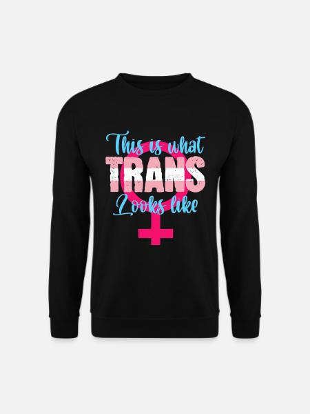 This Is What Trans Look Like Colorful Rainbow - Unisex Pullover - Schwarz