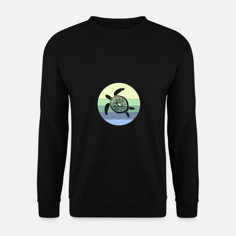 Turtle Retro Graphic - Unisex Sweatshirt - black