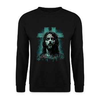 Jesus Zombie - Unisex Pullover - Schwarz - Vorne - Alina (178cm) & Michal (187cm)