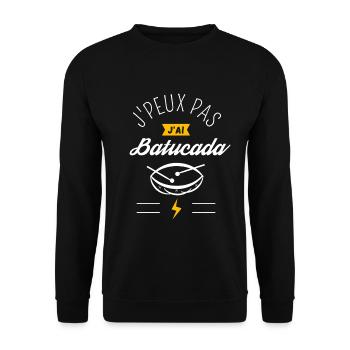 J'Peux pas J'Ai Batucada - Sweat-shirt Unisexe - noir - Devant - Alina (178cm) & Michal (187cm)
