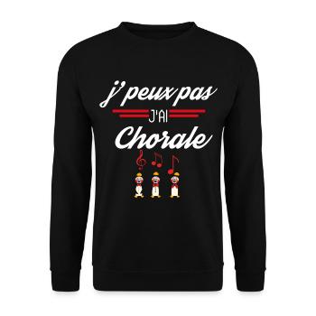 J Peux pas j ai Choral - Sweat-shirt Unisexe - noir - Devant - Alina (178cm) & Michal (187cm)