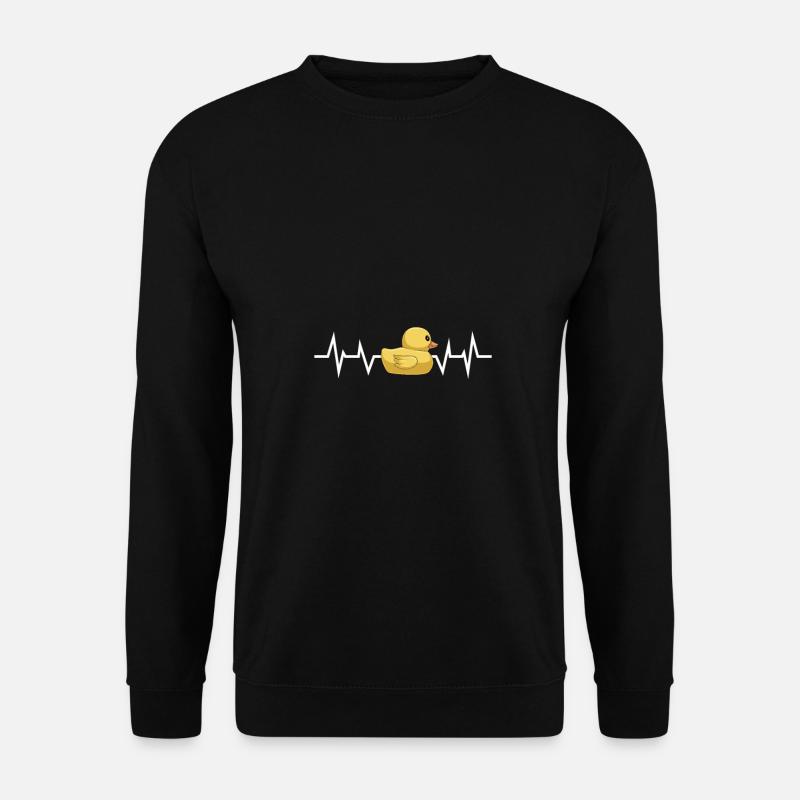 Bath Duck Heartbeat - Unisex Sweatshirt - black