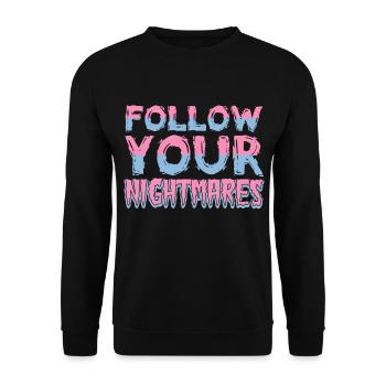 Suits vos cauchemars Designs de T-shirts - Sweat-shirt Unisexe - noir - Devant - Alina (178cm) & Michal (187cm)