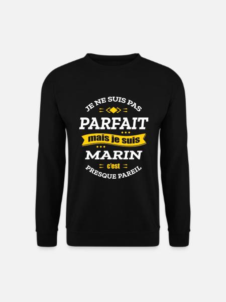 MARIN PARFAIT - PRENOM MARIN - Sweat-shirt Unisexe - noir
