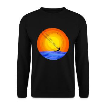 Kite surving - Unisex Sweatshirt - black - Front - Alina (178cm) & Michal (187cm)
