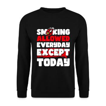 Nicotine Smouldering Stem - Unisex Sweatshirt - black - Front - Alina (178cm) & Michal (187cm)