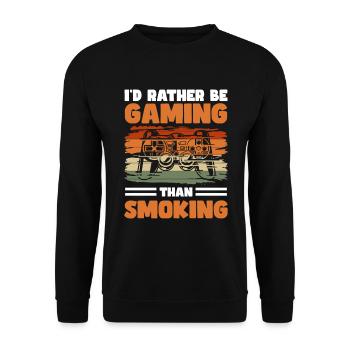 Non-smokers do not smoke addiction - Unisex Sweatshirt - black - Front - Alina (178cm) & Michal (187cm)
