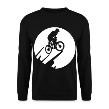 Moon - Cycling - (2) - Unisex Sweatshirt - black - Front - Alina (178cm) & Michal (187cm)