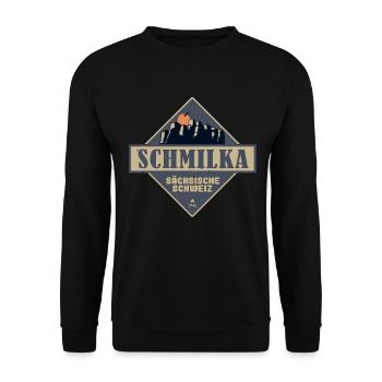 sächsische Schweiz Schmilka - Unisex Pullover - Schwarz - Vorne - Alina (178cm) & Michal (187cm)