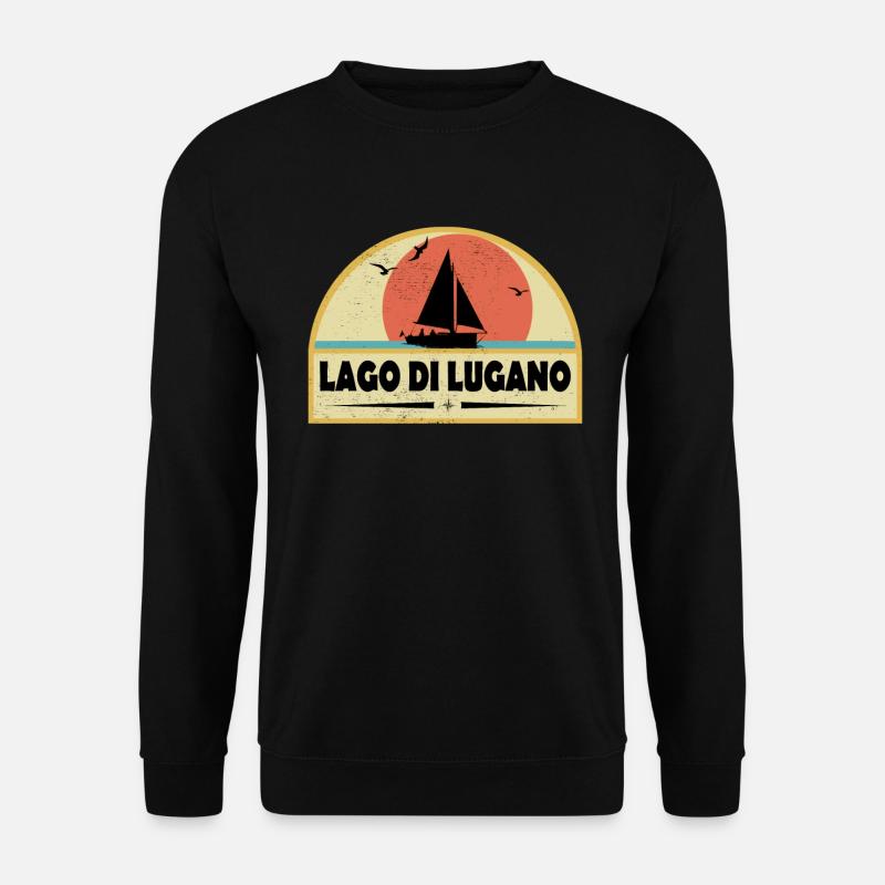 Lago di Lugano - Unisex Pullover - Schwarz