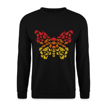Butterfly Top For Butterfly Enthusiast And Lovers - Unisex Sweatshirt - black - Front - Alina (178cm) & Michal (187cm)