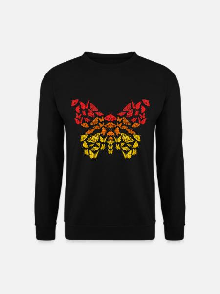 Butterfly Top For Butterfly Enthusiast And Lovers - Unisex Sweatshirt - black