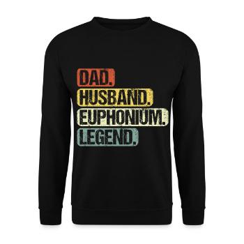Euphonium Euphoniste Papa Proverbes Drôle - Sweat-shirt Unisexe - noir - Devant - Alina (178cm) & Michal (187cm)
