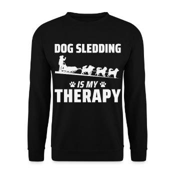 Husky Schlitten Schlitten Hunderennen Alaskan Racers Vater - Unisex Pullover - Schwarz - Vorne - Alina (178cm) & Michal (187cm)