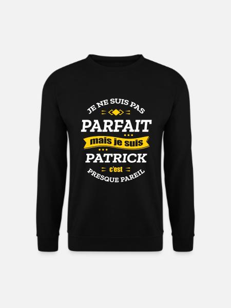 PATRICK PARFAIT - PRENOM PATRICK - Sweat-shirt Unisexe - noir