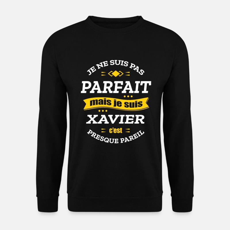 XAVIER PARFAIT - PRENOM XAVIER - Sweat-shirt Unisexe - noir