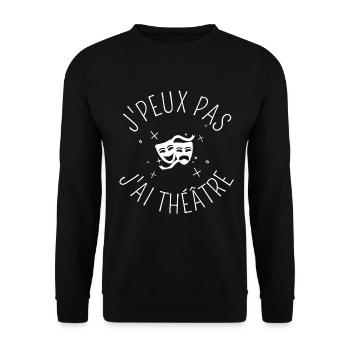 J Peux Pas J Ai Théâtre - Sweat-shirt Unisexe - noir - Devant - Alina (178cm) & Michal (187cm)
