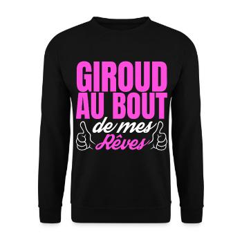 Giroud au bout de mes rêves - Sweat-shirt Unisexe - noir - Devant - Alina (178cm) & Michal (187cm)