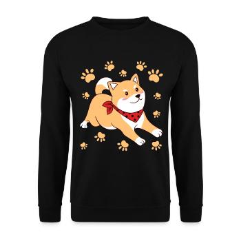 Paws Animal Dog Design For Paw Owners Claws Bark - Unisex Pullover - Schwarz - Vorne - Alina (178cm) & Michal (187cm)