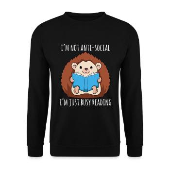 Cute Animal Tee For Animal Lovers For Anyone Who - Unisex Sweatshirt - black - Front - Alina (178cm) & Michal (187cm)