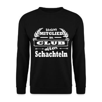 alte schachteln - Unisex Pullover - Schwarz - Vorne - Alina (178cm) & Michal (187cm)