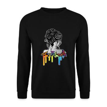 Butterfly Top For Butterfly Enthusiast And Lovers - Unisex Sweatshirt - black - Front - Alina (178cm) & Michal (187cm)