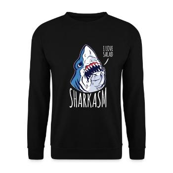 Hammerhead Teeth Wild Life Shark Collection I - Unisex Pullover - Schwarz - Vorne - Alina (178cm) & Michal (187cm)