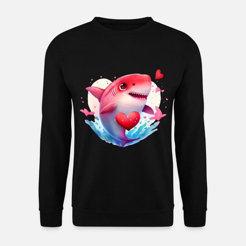 Hai Valentinstag Geschenk - Unisex Pullover - Schwarz