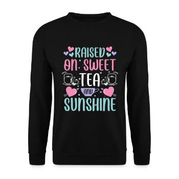 Tea Drinkers Tea Bags Tea Lovers - Unisex Sweatshirt - black - Front - Alina (178cm) & Michal (187cm)