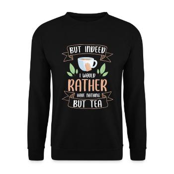 Teaccup, grand-mère amants de thé à la camomille - Sweat-shirt Unisexe - noir - Devant - Alina (178cm) & Michal (187cm)