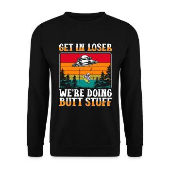 Extraterrestrial Invasion Extraterrestrial Saucer - Unisex Sweatshirt - black - Front - Alina (178cm) & Michal (187cm)