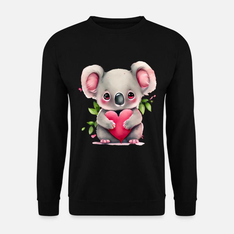 Koala Valentinstag Geschenk - Unisex Pullover - Schwarz