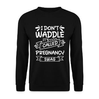 Pregnancy Dear Mom - Unisex Sweatshirt - black - Front - Alina (178cm) & Michal (187cm)