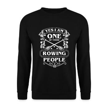 Bateau Sports nautiques Canot Aviron - Sweat-shirt Unisexe - noir - Devant - Alina (178cm) & Michal (187cm)