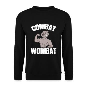 Combat Wombat Taekwondo Feline Feral Meow Pet - Unisex Pullover - Schwarz - Vorne - Alina (178cm) & Michal (187cm)