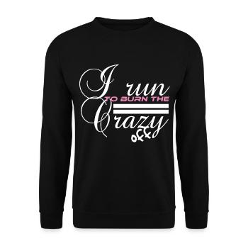 Nice Running Tee For Runners With Saying "I Run - Unisex Sweatshirt - black - Front - Alina (178cm) & Michal (187cm)