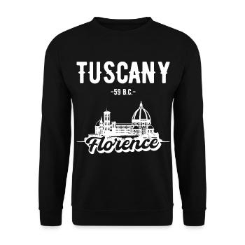 Florenz Toskana Skyline Geschenk - Unisex Pullover - Schwarz - Vorne - Alina (178cm) & Michal (187cm)