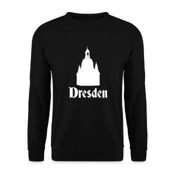 Dresden Frauenkirche - Unisex Pullover - Schwarz - Vorne - Alina (178cm) & Michal (187cm)